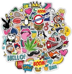 Stickerbomb наклейки граффити для ноутбука , смартфона, скейтборда, виниловые наклейки поп-арт цена и информация | Декоративные наклейки | 220.lv