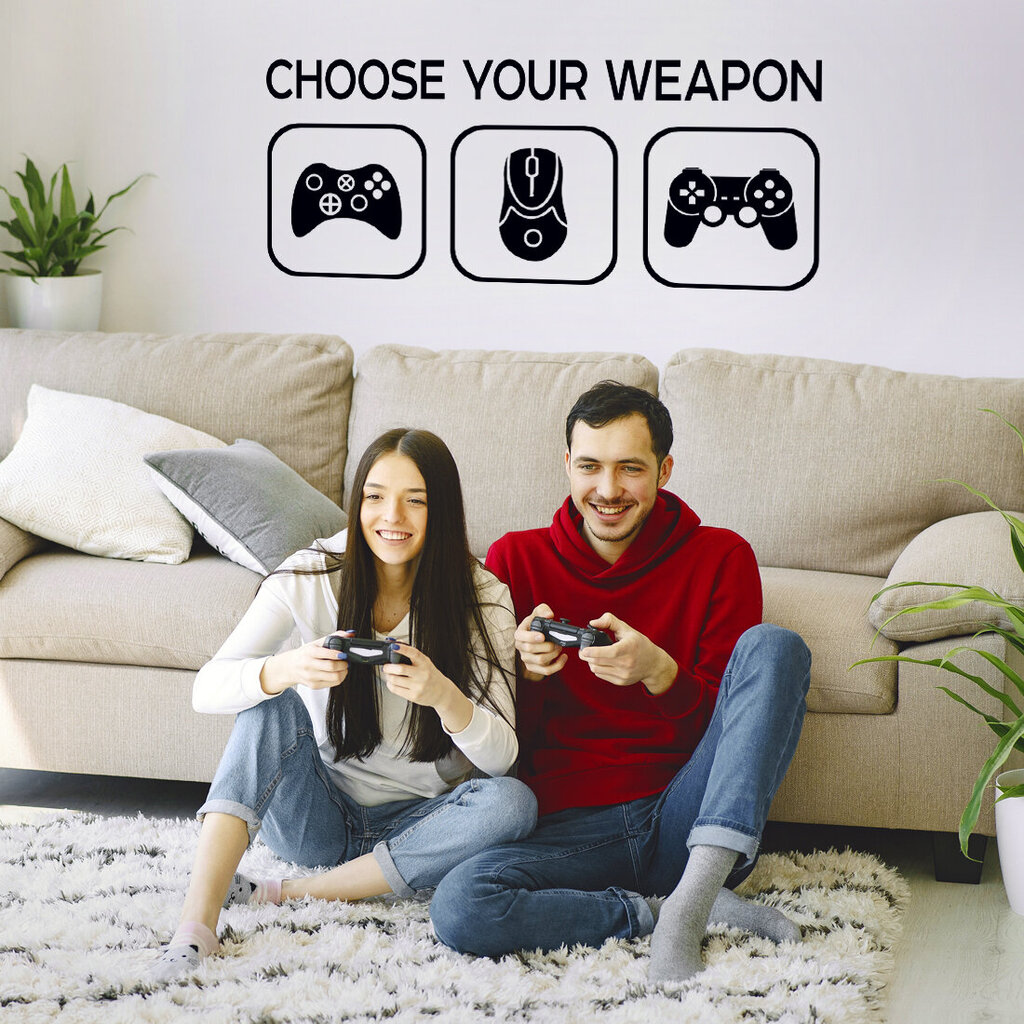 Izvēlieties savu ieroču sienas uzlīmi bērnu istabas vinila uzlīmei spēlētāju videospēlēm cena un informācija | Dekoratīvās uzlīmes | 220.lv