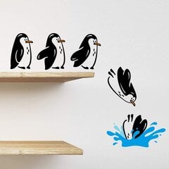Пингвины наклейка на стену, холодильник, забавные виниловые наклейки на стену цена и информация | Декоративные наклейки | 220.lv