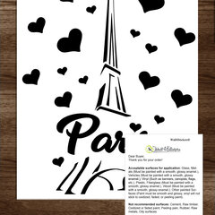 Париж - Эйфелева башня, виниловая наклейка на стену цена и информация | Декоративные наклейки | 220.lv