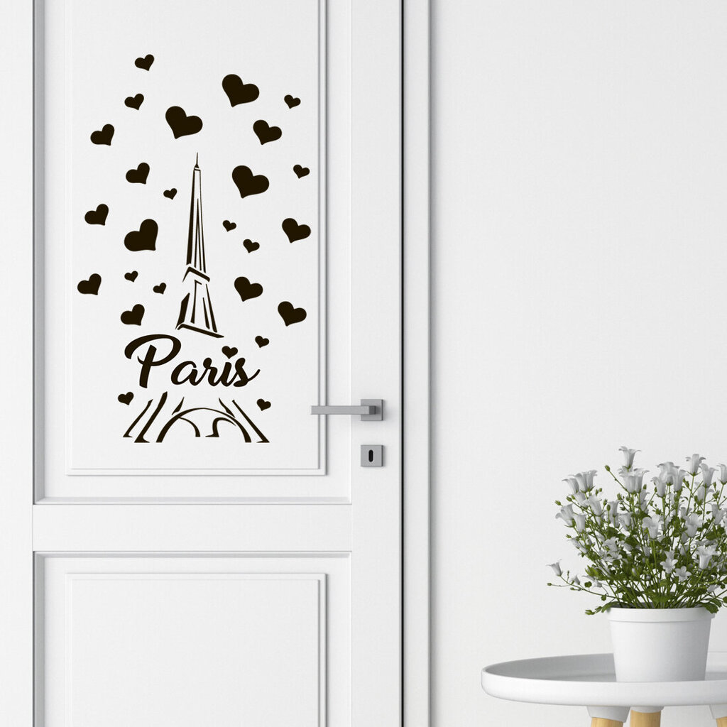 Parīze — Eifeļa torņa vinila sienas uzlīme guļamistabas viesistabas virtuves gaiteņa mājas dekorēšanai cena un informācija | Dekoratīvās uzlīmes | 220.lv