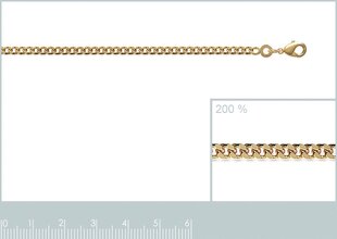 Ķēdīte ar zelta pārklājumu 750°, 60 cm, ražota Francijā cena un informācija | Kaklarotas | 220.lv