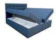 Kontinentālā gulta Platinum, 140x200 cm, tumši zils cena un informācija | Gultas | 220.lv
