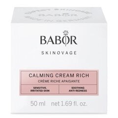 Насыщенный успокаивающий крем для чувствительной кожи лица Babor Skinovage Calming Cream Rich, 50 мл. цена и информация | Наносите на чистую кожу лица. Подержите около 10-15 минут и смойте водой. | 220.lv