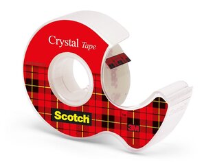 Līmlente Scotch Crystal 19x7,5m uz pamatnes/12 цена и информация | Канцелярия | 220.lv