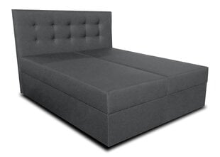 Kontinentālā gulta Platinum, 140x200 cm, tumši pelēks cena un informācija | Gultas | 220.lv