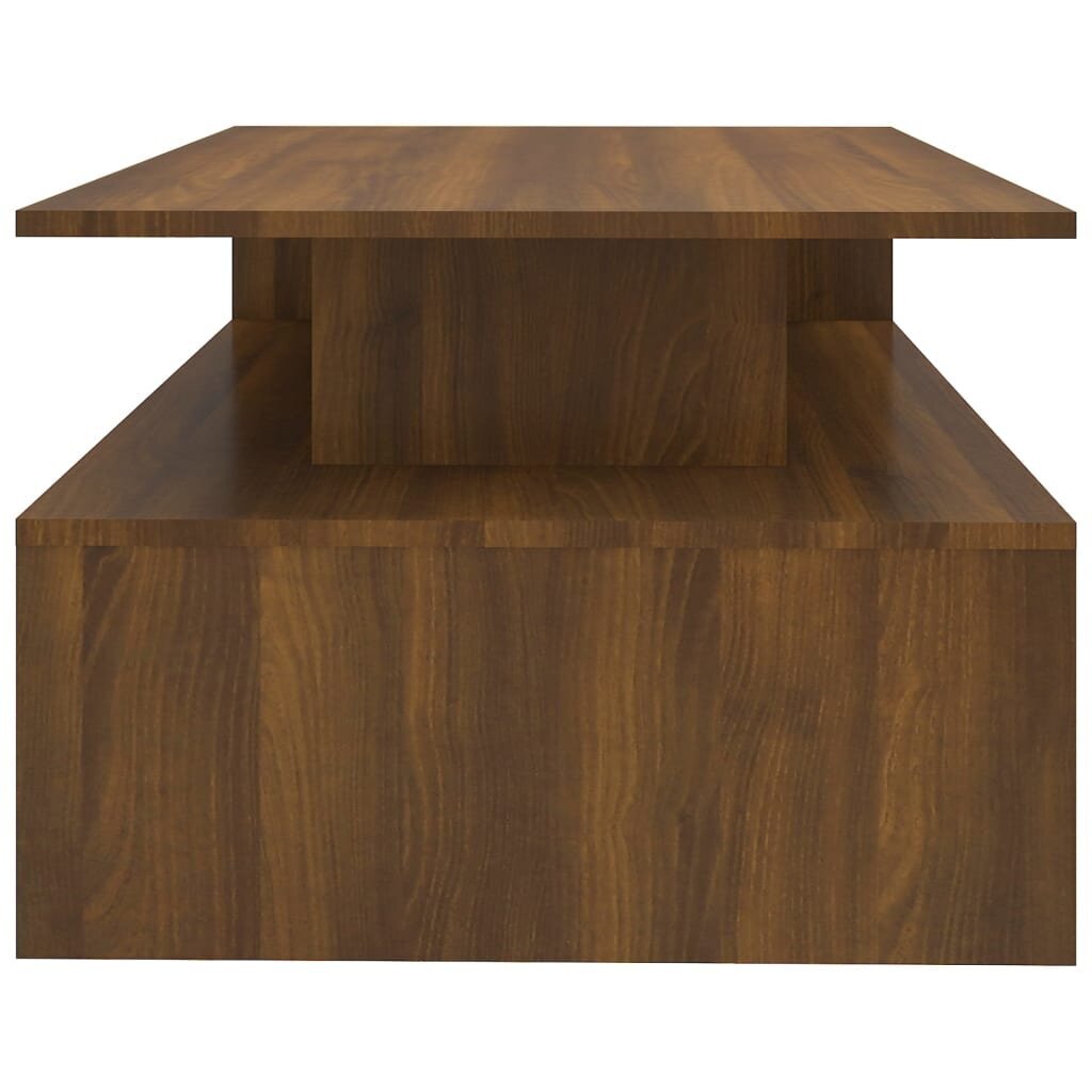 Kafijas galdiņš, brūna ozola, 90x60x42,5cm, apstrādāta koka cena un informācija | Žurnālgaldiņi | 220.lv