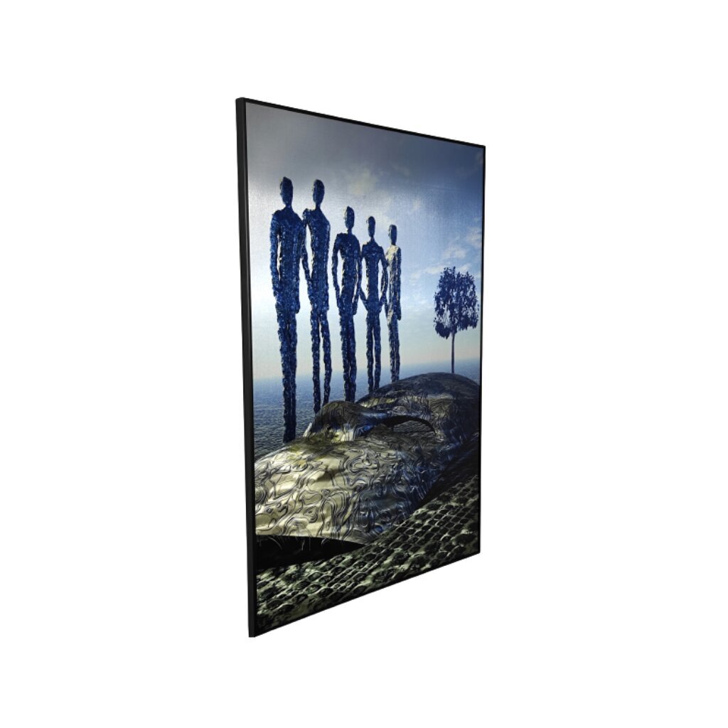 Ar rokām veidota metāla glezna Humans 60x90 cm цена и информация | Gleznas | 220.lv