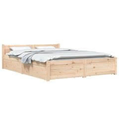 vidaXL gultas rāmis ar atvilktnēm, 140x200 cm цена и информация | Кровати | 220.lv