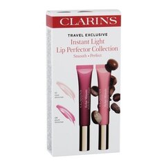 Clarins Instant Light Natural Lip Perfector Lip Gloss Duo Set tonējošo lūpu spīdumu komplekts, 24 ml cena un informācija | Lūpu krāsas, balzāmi, spīdumi, vazelīns | 220.lv