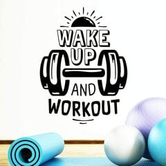 Modināšanas treniņš Wake Up Workout Trenažieru zāle Mājas biroja sienas uzlīme Fitnesa dizaina motivējošs citāts цена и информация | Декоративные наклейки | 220.lv