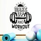 Modināšanas treniņš Wake Up Workout Trenažieru zāle Mājas biroja sienas uzlīme Fitnesa dizaina motivējošs citāts cena un informācija | Dekoratīvās uzlīmes | 220.lv