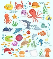 Marine Life Fish sienas uzlīmes vannas istabai, bērnistabai vai mēbelēm цена и информация | Декоративные наклейки | 220.lv