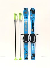Детские лыжи, комплект, лыжи длинной 90 см, цвет: синий (6128) 5360 цена и информация | Горные лыжи | 220.lv