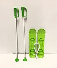 Детские лыжи - комплект Big Foot (6586) 5292, зелёные цена и информация | Горные лыжи | 220.lv