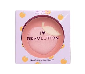 Makeup Revolution London I Heart Revolution Fruity Blusher vaigu sārtums 9,2 g, Peach cena un informācija | Bronzeri, vaigu sārtumi | 220.lv