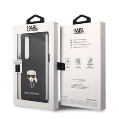 Karl Lagerfeld PU Saffiano Ikonik Case for Samsung Galaxy Z Fold 4 Black cena un informācija | Telefonu vāciņi, maciņi | 220.lv