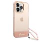 Guess PC/TPU Camera Outline Translucent Case with Strap for iPhone 14 Pro Pink цена и информация | Telefonu vāciņi, maciņi | 220.lv