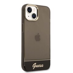 Guess PC/TPU Camera Outline Translucent Case for iPhone 14 Plus Black цена и информация | Чехлы для телефонов | 220.lv