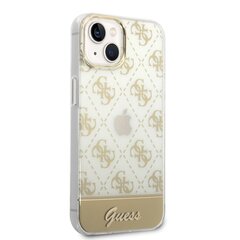 Guess PC/TPU Peony Glitter Script Logo Case for iPhone 14 Gold цена и информация | Чехлы для телефонов | 220.lv