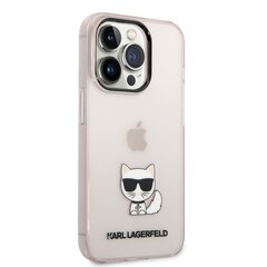 Karl Lagerfeld Choupette Logo Case for iPhone 14 Pro Pink cena un informācija | Telefonu vāciņi, maciņi | 220.lv