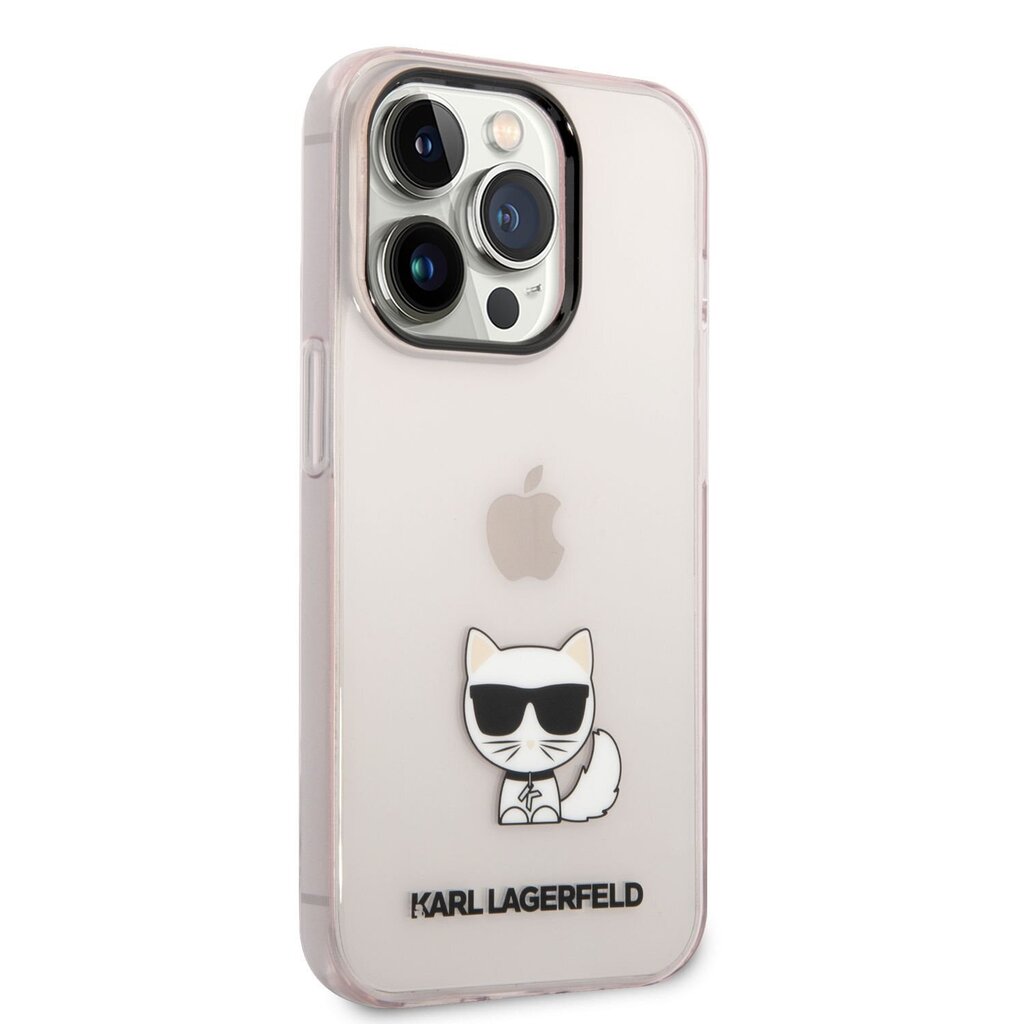 Karl Lagerfeld Choupette Logo Case for iPhone 14 Pro Max Pink цена и информация | Telefonu vāciņi, maciņi | 220.lv