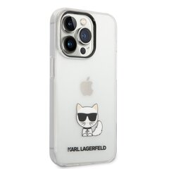 Karl Lagerfeld Choupette Logo Case for iPhone 14 Pro Transparent cena un informācija | Telefonu vāciņi, maciņi | 220.lv