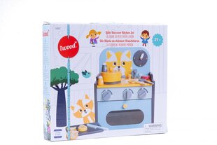 iWood iWood koka virtuve pelēka ar dzīvnieku cena un informācija | Rotaļlietas meitenēm | 220.lv