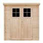 Koka dārza mājiņa ar grīdu Timbela M310F - A200 x 239 x 142 cm, brūna cena un informācija | Dārza mājiņas, šķūņi, malkas nojumes | 220.lv