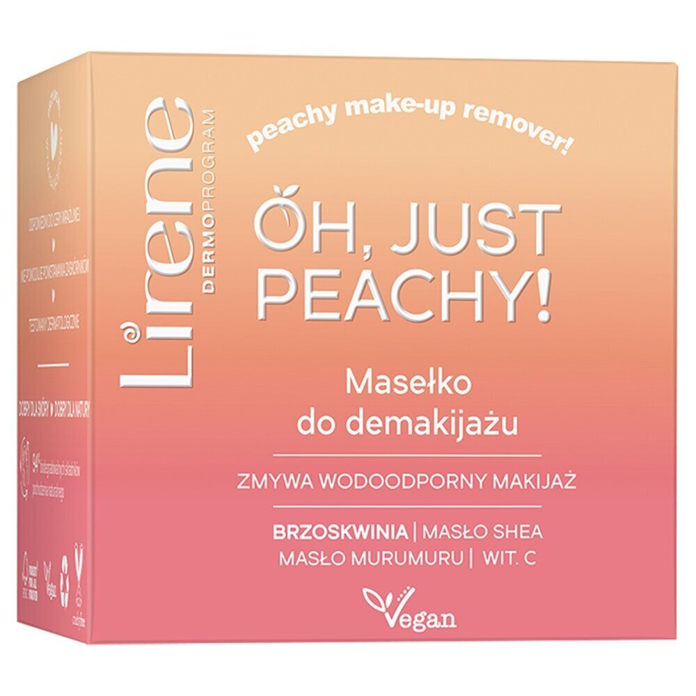 Eļļa kosmētikas noņemšanai Lirene Oh, Just Peachy! Peach, 45 g cena un informācija | Sejas ādas kopšana | 220.lv
