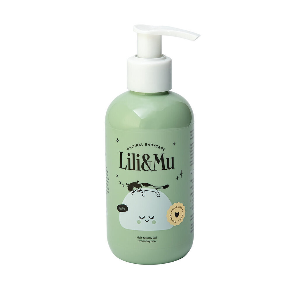 Matu un ķermeņa mazgāšanas līdzeklis zīdaiņiem un bērniem Lili and Mu Hair and Body Gel, 200 ml cena un informācija | Bērnu kosmētika, līdzekļi jaunajām māmiņām | 220.lv