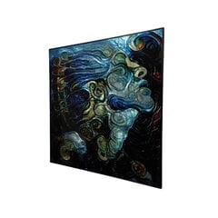 Ar rokām veidota metāla glezna Mermaid 90x90 cm cena un informācija | Gleznas | 220.lv
