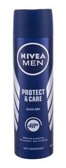 NIVEA Protect&Care izsmidzināmais dezodorants vīriešiem, 150 ml cena un informācija | Dezodoranti | 220.lv