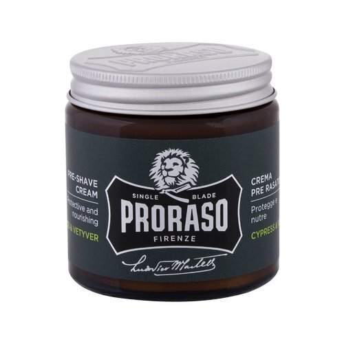 Proraso Cypress & Vetyver pirms skūšanās krēms, 100 ml cena un informācija | Skūšanās piederumi, kosmētika | 220.lv