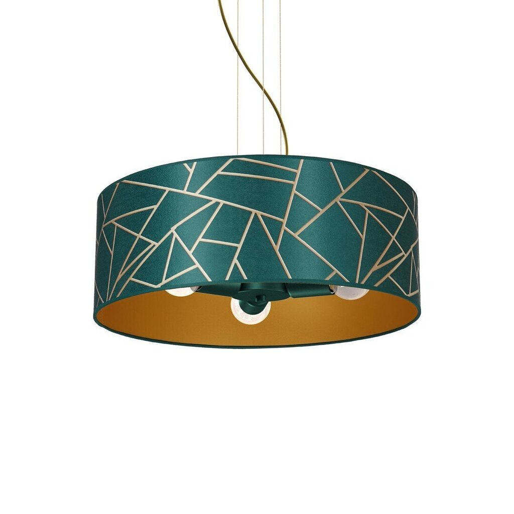 Milagro piekaramā lampa ZIGGY PINK Gold / Bottle Green cena un informācija | Piekaramās lampas | 220.lv