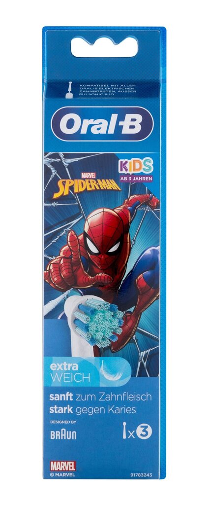 Oral-B Kids Spiderman cena un informācija | Uzgaļi elektriskajām zobu birstēm | 220.lv