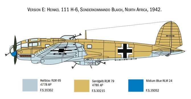 Italeri Plastmasas modelis Heinkel He 111H Battle of Britain 80 cena un informācija | Kolekcionējamie modeļi | 220.lv