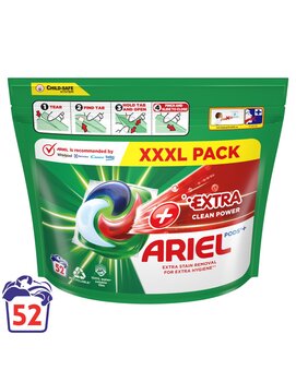 Ariel All-in-1 +Extra Clean Power капсулы для стирки, 52 шт цена и информация | Средства для стирки | 220.lv