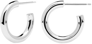 Минималистичные серебряные серьги-кольца Pdpaola Medium Cloud Silver AR02-377-U цена и информация | Серьги | 220.lv
