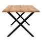 Pusdienu galds Toulon, 140x95 cm, brūns/melns cena un informācija | Virtuves galdi, ēdamgaldi | 220.lv