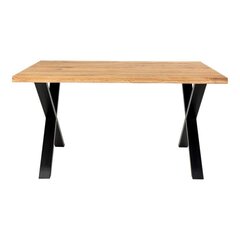 Обеденный стол Toulon, 140x95 см, коричневый/черный цена и информация | Кухонные и обеденные столы | 220.lv