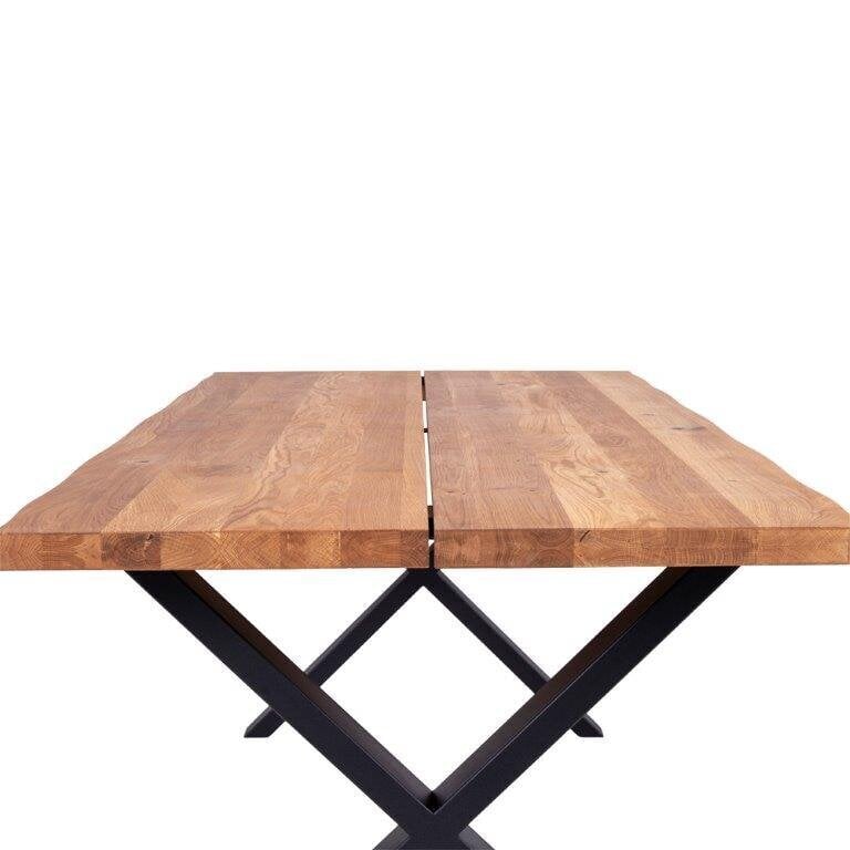 Pusdienu galds Toulon, 200x95 cm, brūns/melns cena un informācija | Virtuves galdi, ēdamgaldi | 220.lv