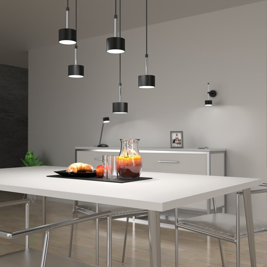 Milagro piekaramā lampa Arena Black/Silver cena un informācija | Piekaramās lampas | 220.lv