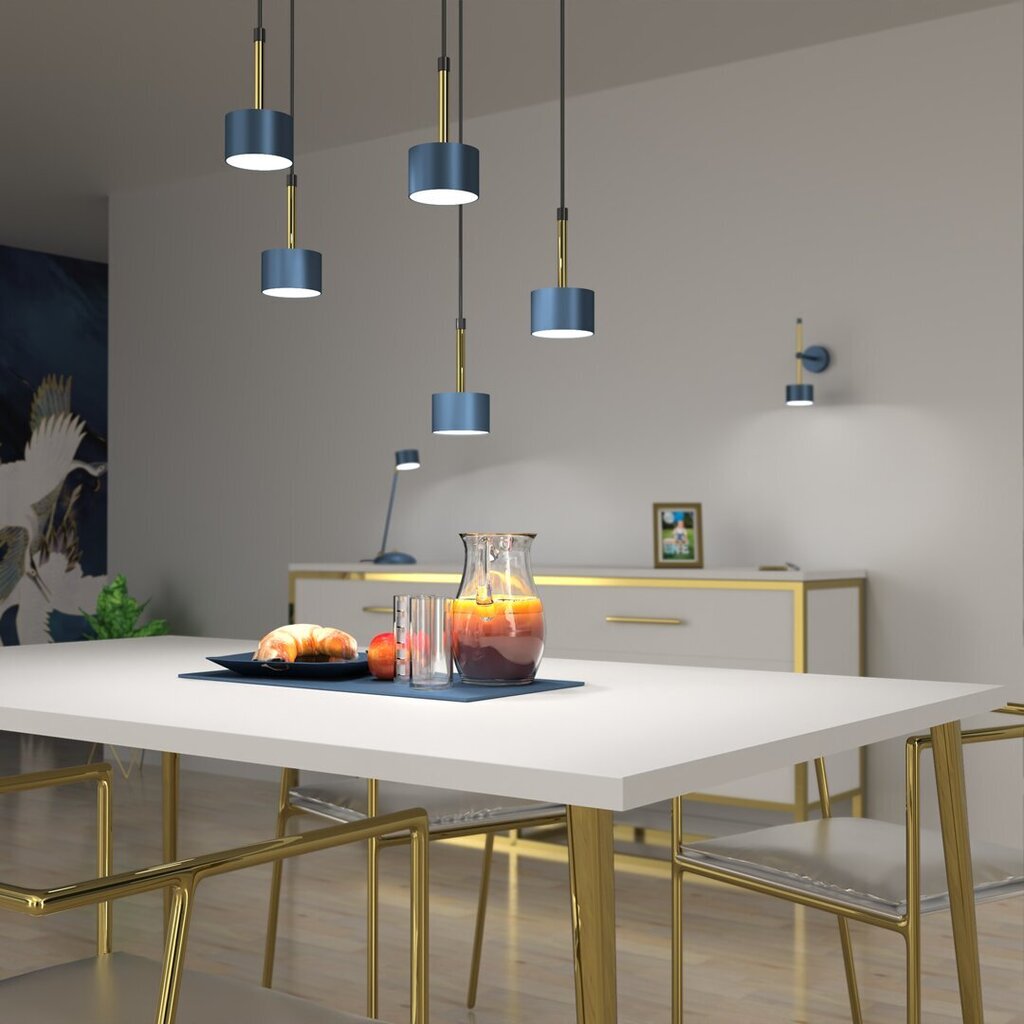 Milagro piekaramā lampa Arena Blue/Gold цена и информация | Lustras | 220.lv