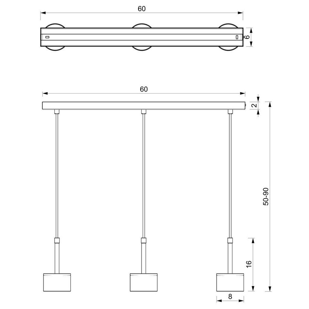 Piekaramā lampa ARENA WHITE/GOLD 3xGX53 цена и информация | Piekaramās lampas | 220.lv