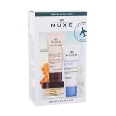 Nuxe Moisture Me Kit dāvanu komplekts sejas ādas, lūpu un roku kopšanai cena un informācija | Sejas krēmi | 220.lv