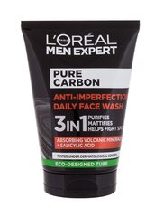 Vīriešu Expert Pure Carbon 3-in-1 attīrīšanas želeja, 100 ml cena un informācija | Sejas ādas kopšana | 220.lv