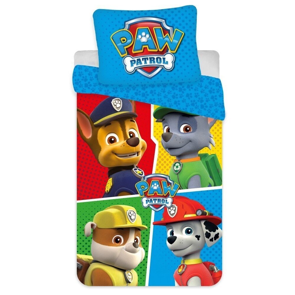 Bērnu gultas veļas komplekts Paw Patrol, 100x135, 2 daļas cena un informācija | Bērnu gultas veļa | 220.lv