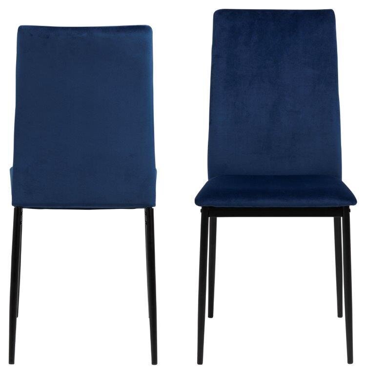 4-u ēdamistabas krēslu komplekts Demina, zilas krāsas cena un informācija | Virtuves un ēdamistabas krēsli | 220.lv