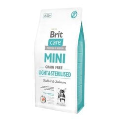 Brit Care sausā barība Mini Light & Sterilised, 7 kg cena un informācija | Sausā barība suņiem | 220.lv